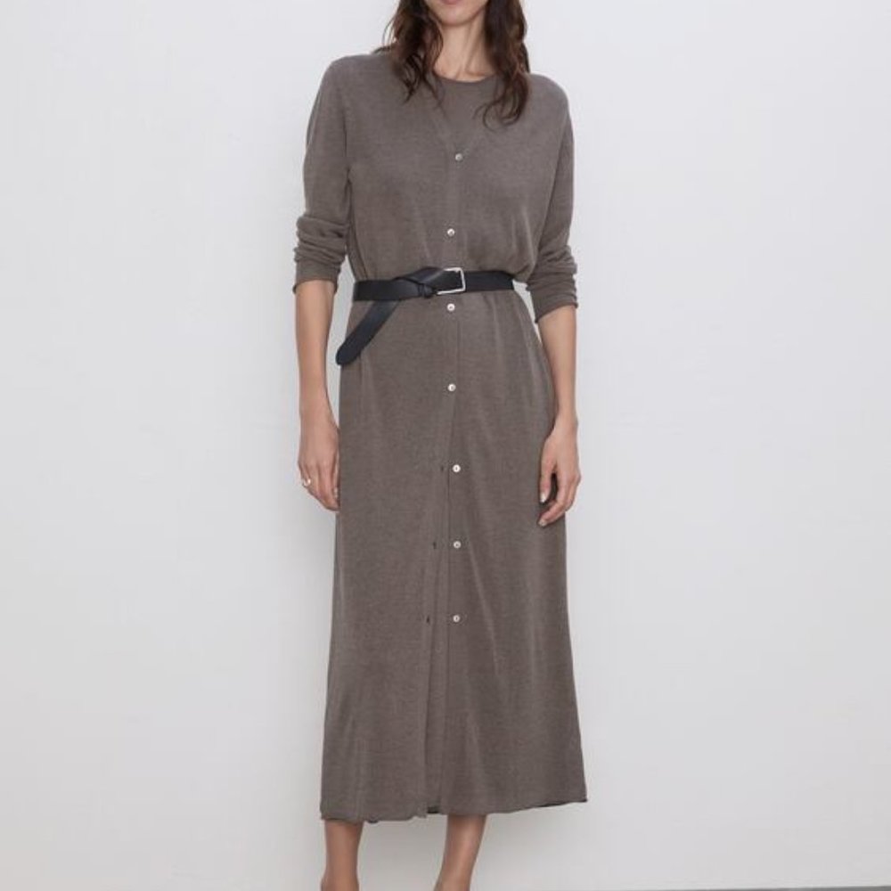 NEW ZARA LONG KNIT JACKET S